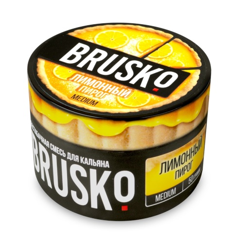 Бестабачная смесь для кальяна BRUSKO, 50 г, Лимонный пирог, medium (М)