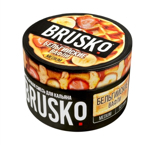 Бестабачная смесь для кальяна BRUSKO, 50 г, Бельгийские вафли, medium (М)