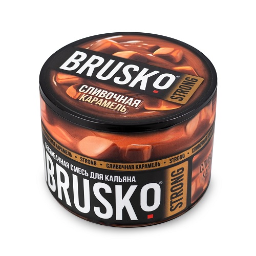 Бестабачная смесь для кальяна BRUSKO, 50 г, Сливочная карамель, Strong (М)