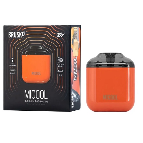 ЭСДН BRUSKO ZQ MICOOL 500мАч 5мл, оранжевый